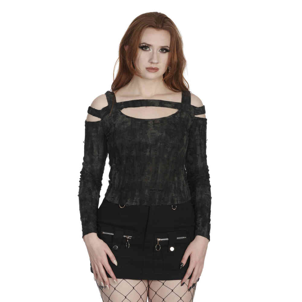 Banned - Undone Longsleeve top - Zwart
